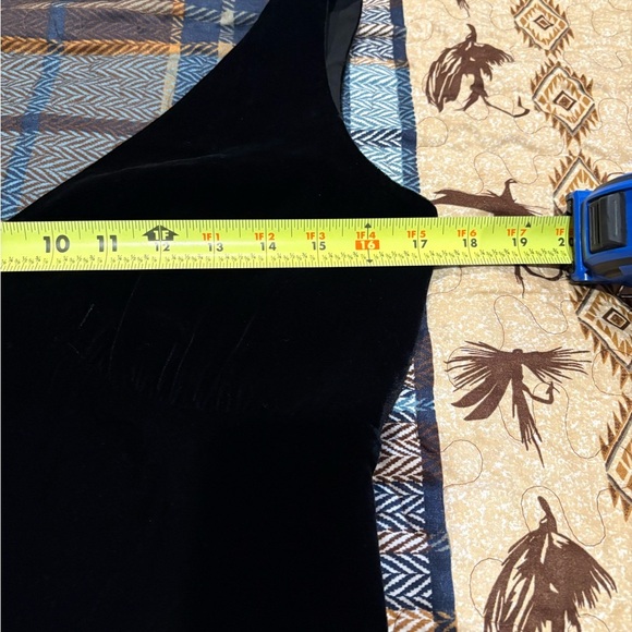 Lauren Ralph Lauren Elegant Vintage V-Neck Black Velvet Sleeveless Maxi Dress - Picture 9 of 13